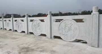 齐齐哈尔芝麻白河道栏杆 石材栏杆