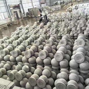 齐齐哈尔芝麻白圆球 石球 挡车球