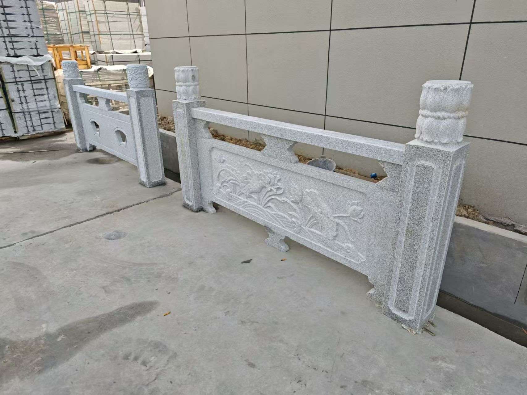 齐齐哈尔芝麻白河道栏杆 石材栏杆