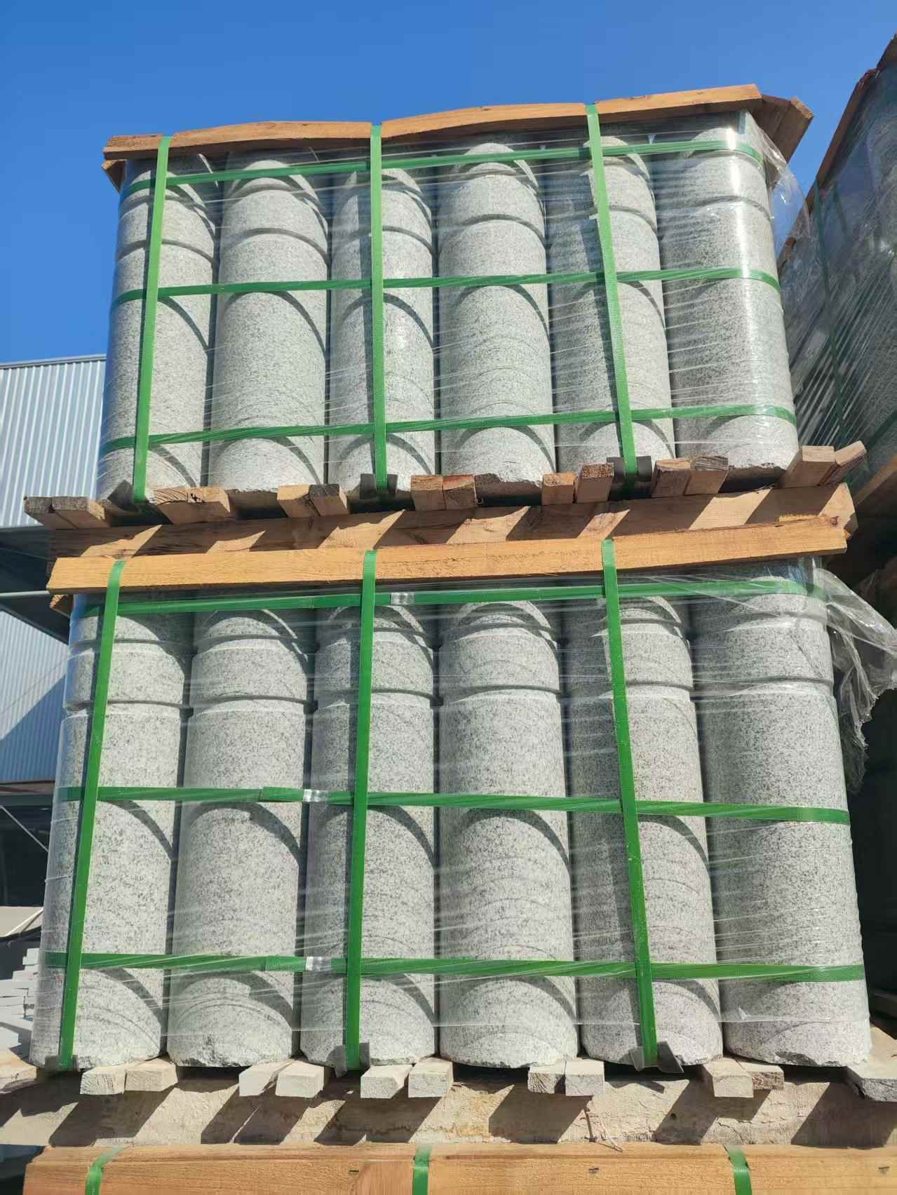 齐齐哈尔挡车柱芝麻白 挡车石