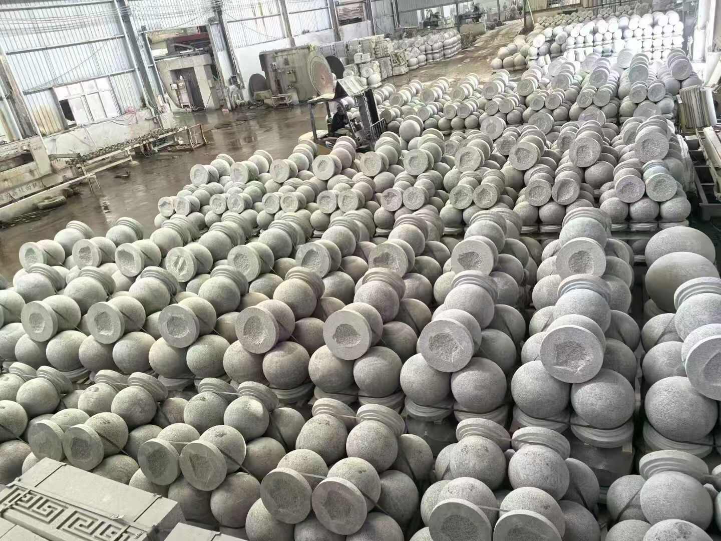 齐齐哈尔芝麻白圆球 石球 挡车球